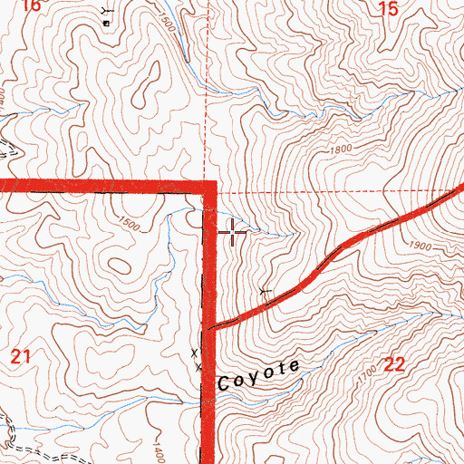 Topographic Map of Black Jackass Prospect, CA