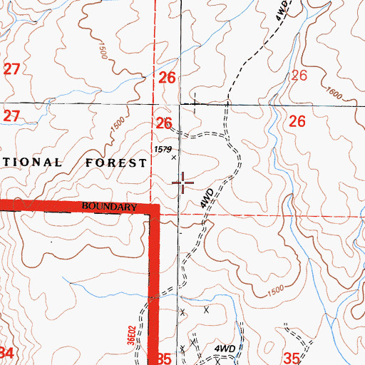 Topographic Map of Gold Seal Prospect, CA