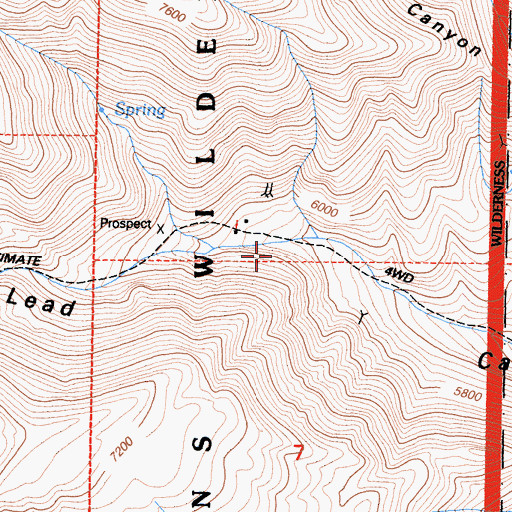 Topographic Map of Inyo King Prospect, CA