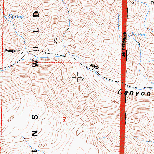 Topographic Map of Inyo Queen Number 1 Mine, CA
