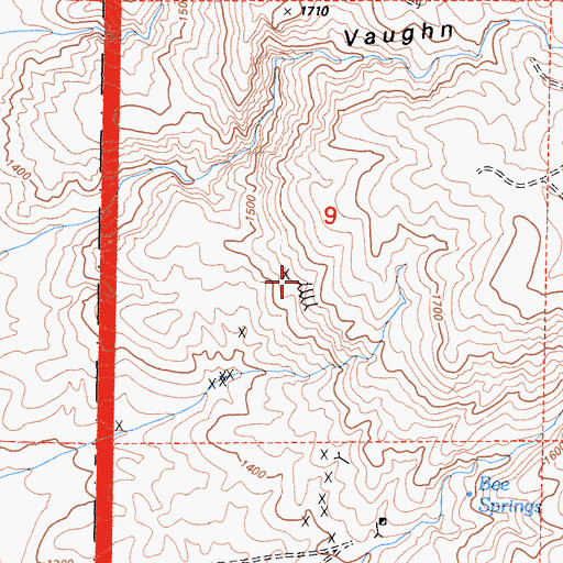 Topographic Map of Noble Number 6 Mine, CA