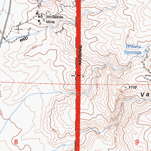 Topographic Map of Old Soldier Prospect, CA