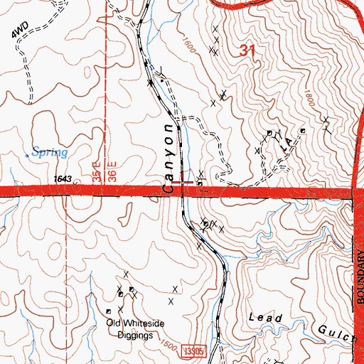 Topographic Map of Wilmington Prospect, CA