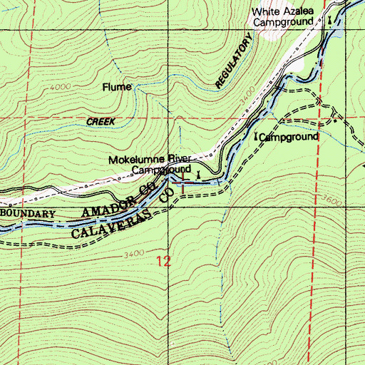 Topographic Map of Bruce Crossing, CA