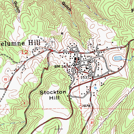 Topographic Map of Congregational Church, CA