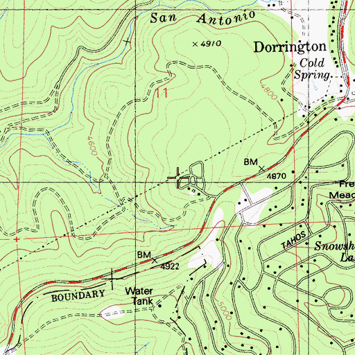 Topographic Map of Golden Torch Trailer Park, CA