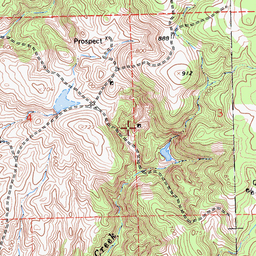 Topographic Map of Quail Hill Mine, CA