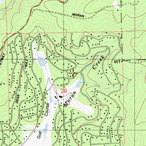 Topographic Map of Blue Lake Springs, CA