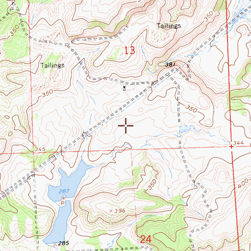 Topographic Map of Lake Camanche Ranches, CA