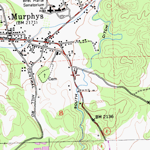 Topographic Map of Albert A Michelson Elementary School, CA
