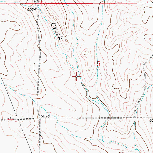 Topographic Map of Baker Draw, CO