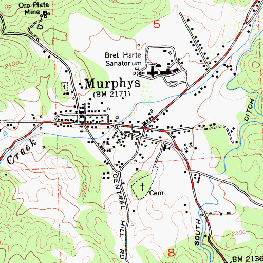 Topographic Map of Faith Lutheran Church, CA