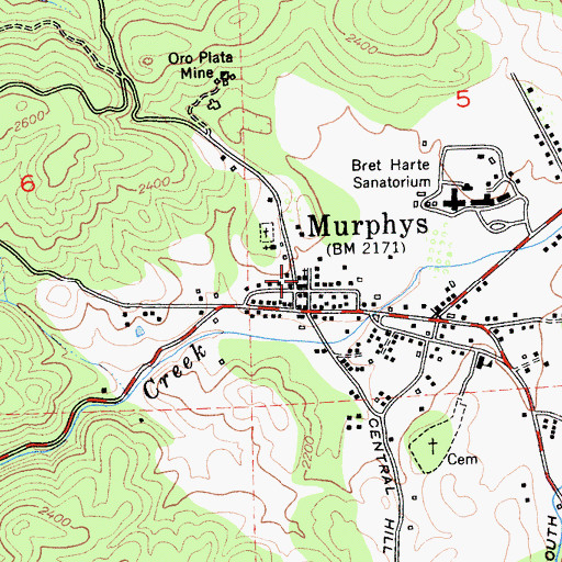 Topographic Map of First Congregational Church, CA
