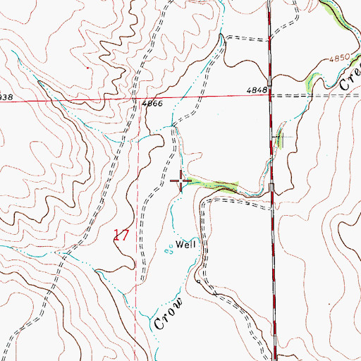Topographic Map of Howard Creek, CO