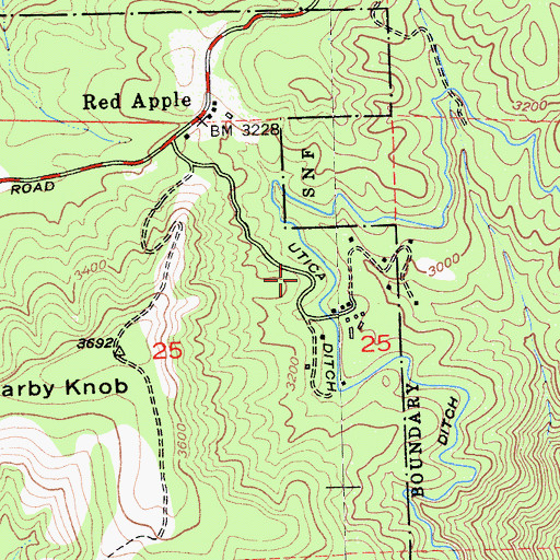 Topographic Map of Indian Hills, CA
