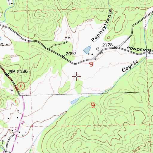 Topographic Map of Indian Rock Vineyards, CA