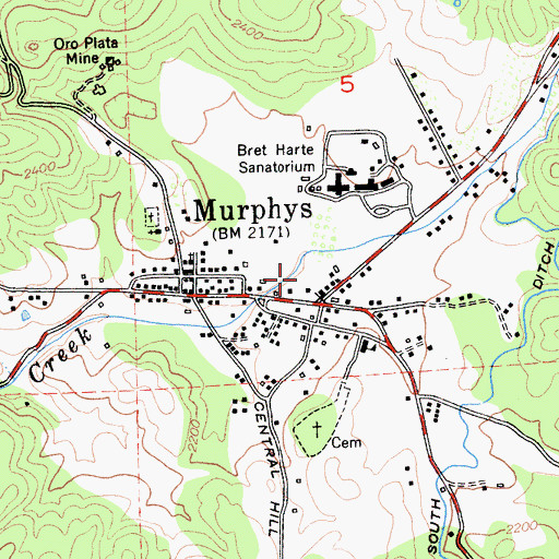 Topographic Map of Milliare Winery, CA