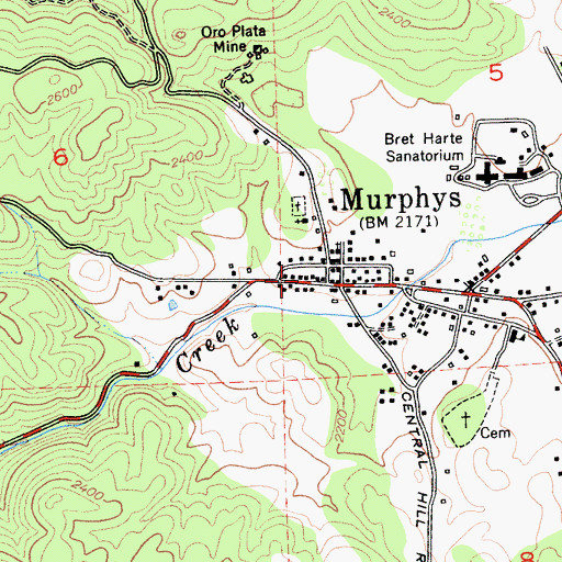 Topographic Map of Old Timers Museum, CA