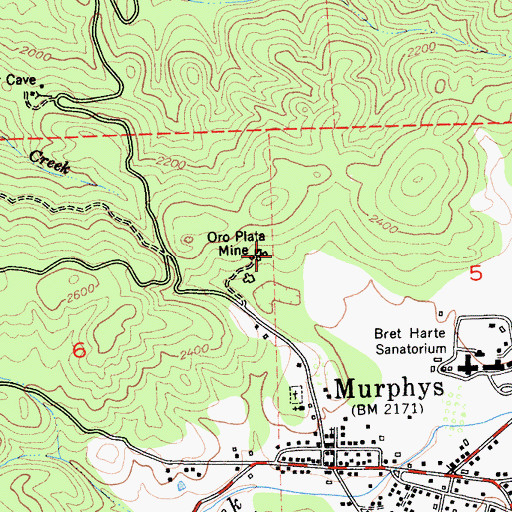 Topographic Map of Rocky Hill, CA