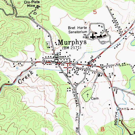 Topographic Map of Sierra Covenant Church, CA