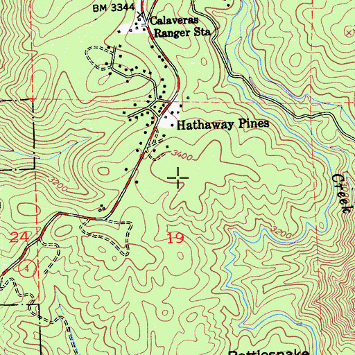 Topographic Map of Sunset Point, CA