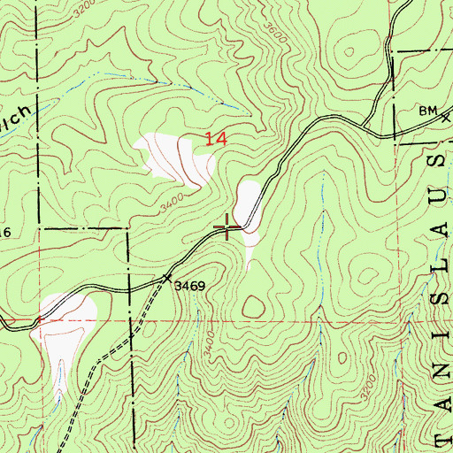 Topographic Map of Timber Trails, CA