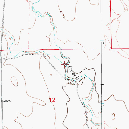 Topographic Map of Little Sand Creek, CO