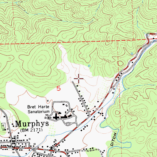 Topographic Map of Wyldewood, CA