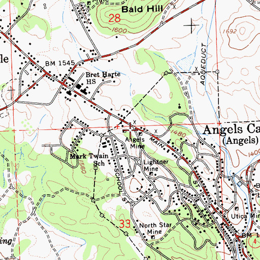 Topographic Map of Angels Camp Museum, CA