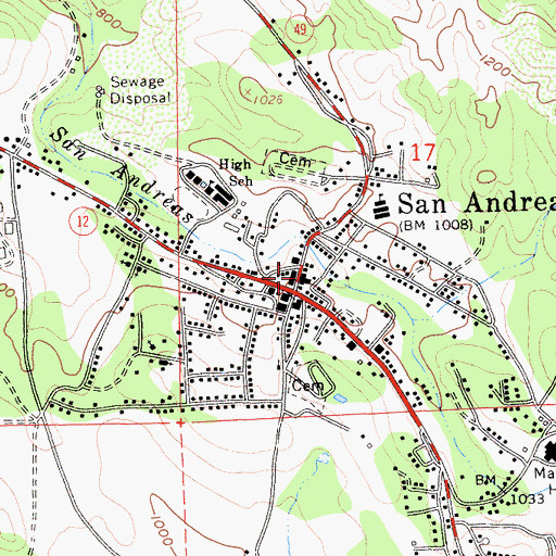 Topographic Map of Calaveras County Historical Museum, CA