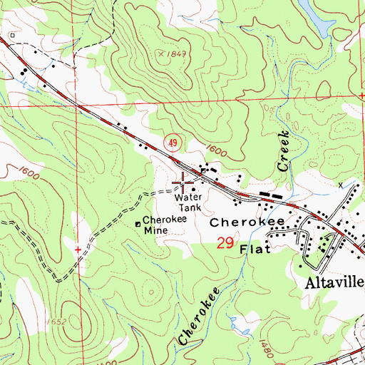 Topographic Map of Church of Christ, CA