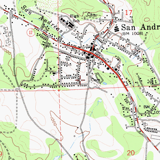 Topographic Map of The Church of Jesus Christ of Latter Day Saints, CA