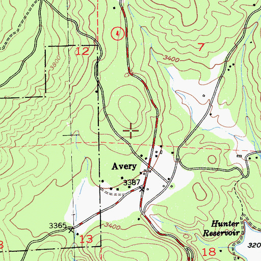 Topographic Map of Ebbetts Pass Highlands, CA