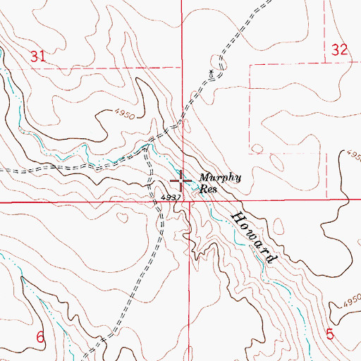 Topographic Map of Murphy Reservoir, CO