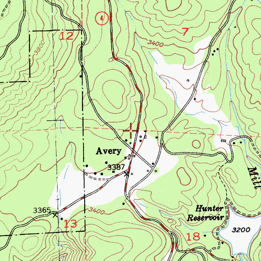 Topographic Map of Saint Claires Episcopal Church, CA