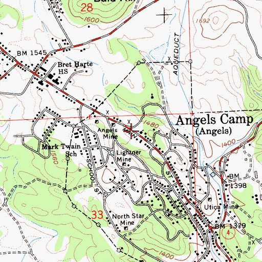 Topographic Map of Saint Patricks Catholic Church, CA
