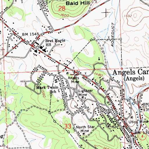 Topographic Map of Seventh Day Adventist Church, CA