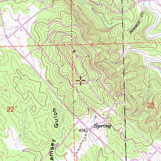 Topographic Map of Copper Cove Subdivision, CA