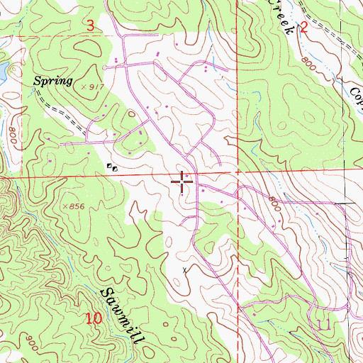 Topographic Map of Copper Cove Village, CA
