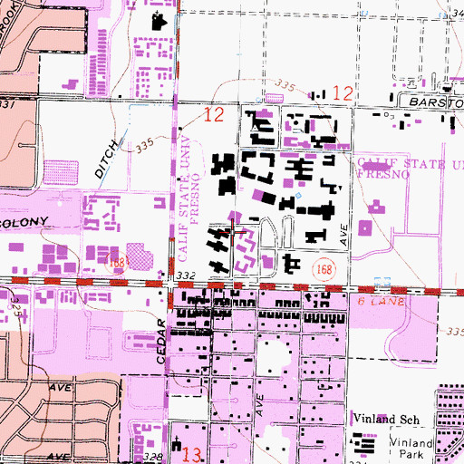 Topographic Map of Aspen Hall, CA