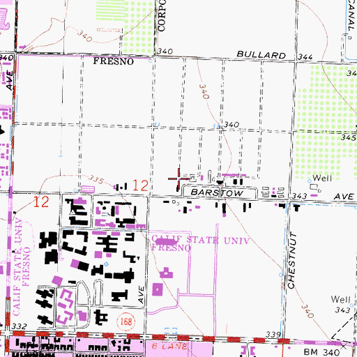 Topographic Map of Beef Unit, CA