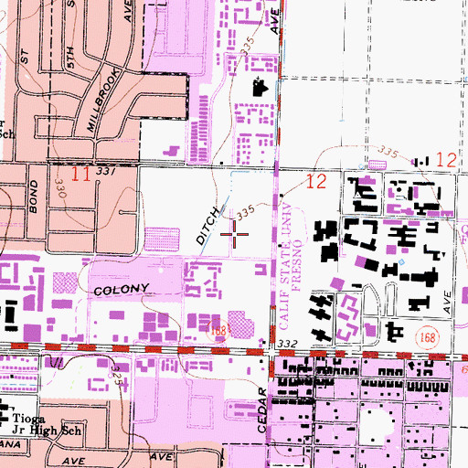 Topographic Map of Beiden Field, CA
