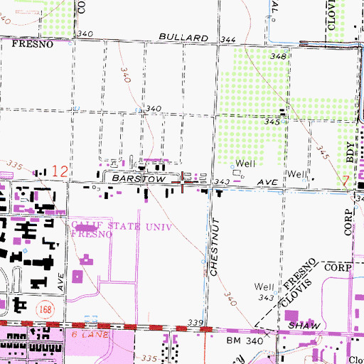 Topographic Map of California Agricultural Technical Institute, CA
