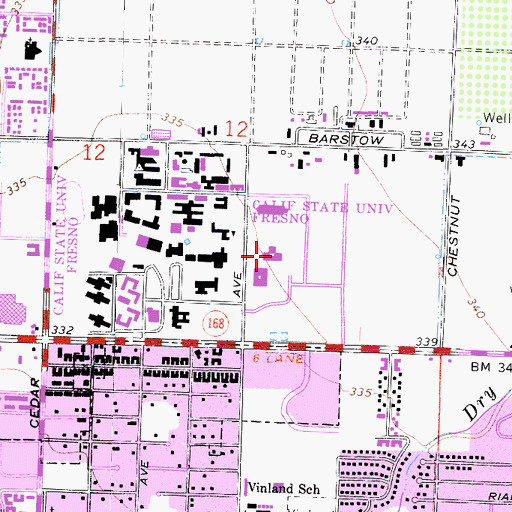 Topographic Map of Conley Art Gallery, CA