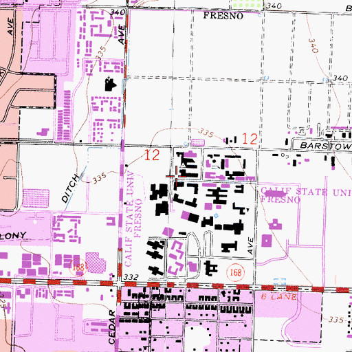 Topographic Map of Engineering West Building, CA