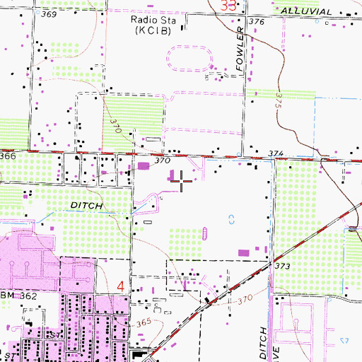 Topographic Map of Gateway High School, CA