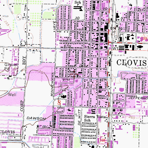 Topographic Map of Our Lady of Perpetual Help School, CA