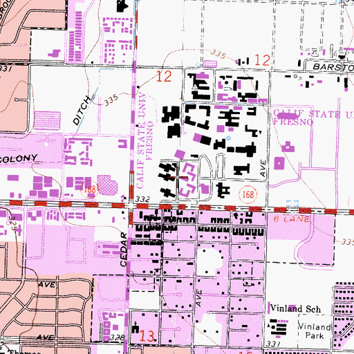 Topographic Map of Sycamore Hall, CA