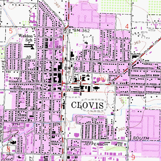 Topographic Map of Veterans Memorial Building, CA