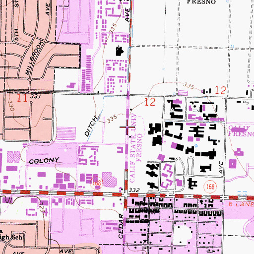 Topographic Map of Warmerdam Field, CA